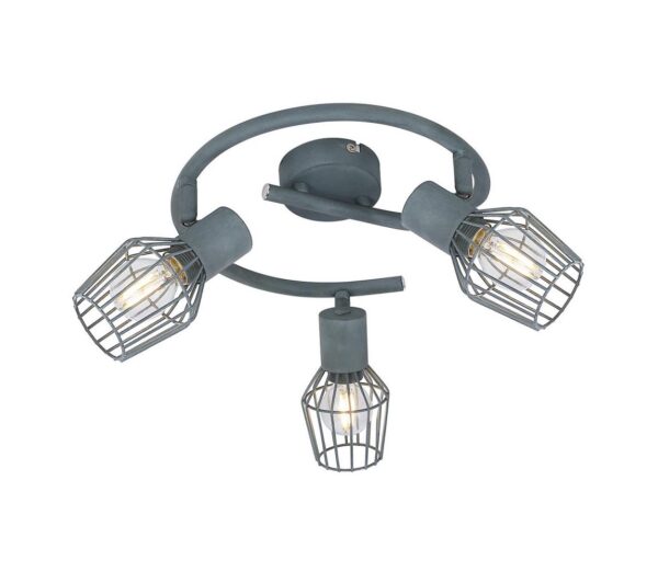 Spotlámpa VIKING 3xE14/40W/230V szürke
