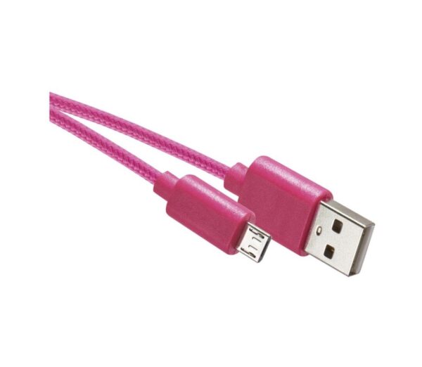 USB kábel USB 2.0 A konnektor/USB B micro konnektor rózsaszín