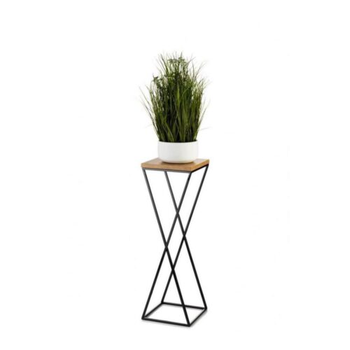 HowHomely Virágállvány 70x24 cm fekete/barna
