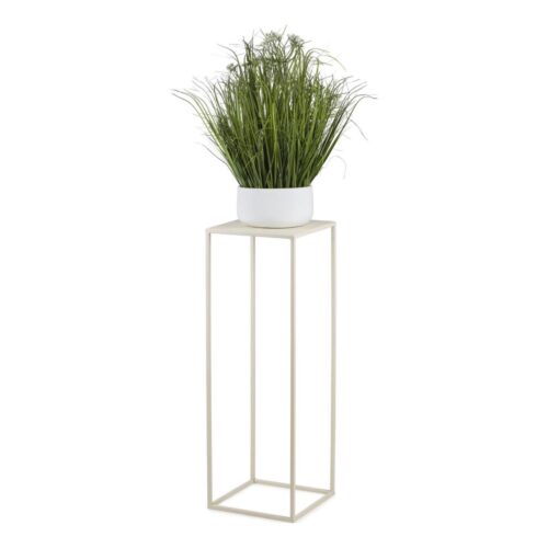HowHomely Virágállvány 70x24 cm krémes
