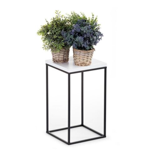 HowHomely Virágállvány BASICLOFT 40x24 fehér/fekete