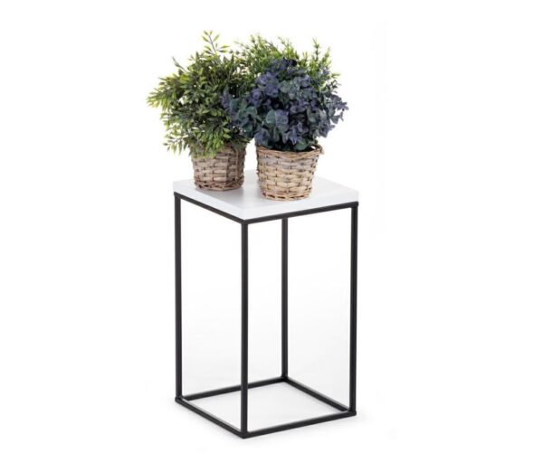 HowHomely Virágállvány BASICLOFT 40x24 fehér/fekete