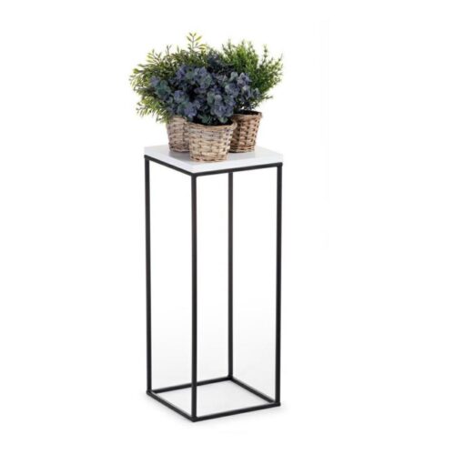 HowHomely Virágállvány BASICLOFT 80x24 fekete/fehér