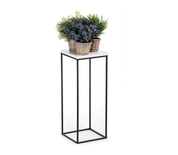 HowHomely Virágállvány BASICLOFT 80x24 fekete/fehér