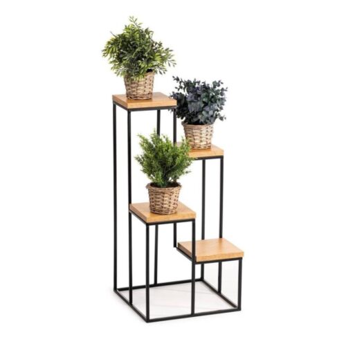 HowHomely Virágállvány KASKADA 70x34 fekete/barna
