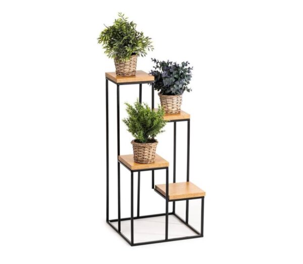 HowHomely Virágállvány KASKADA 70x34 fekete/barna