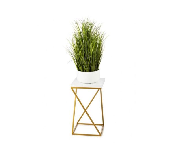 HowHomely Virágállvány LOFT 40x24 cm arany/fehér