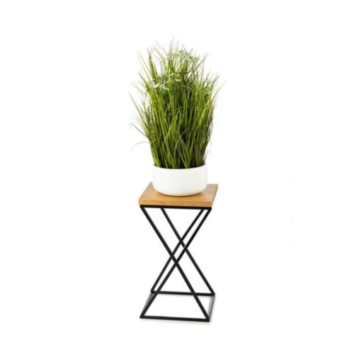 HowHomely Virágállvány LOFT 40x24 cm fekete/barna