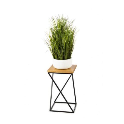 HowHomely Virágállvány LOFT 40x24 cm fekete/barna