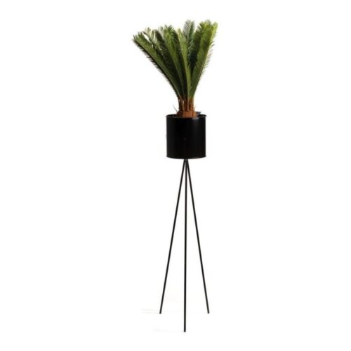 HowHomely Virágállvány TRIPOD 110x25 cm fekete
